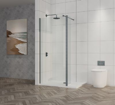 TAILORED T18 1200mm GUNMETAL WETROOM PANEL, 7095 TAILORED T18 1200mm GUNMETAL WETROOM PANEL, 7095
